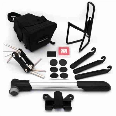 Cycle essential kit - Bicycle-Starter-Kit-Mini-Pump-Puncture-Repair-Kit-Tire-Removal-Levers-Multi-tool-Bottle-Cage-Bracket-Mini-Saddle-Post-Secure-Waterproof-Bag-Sale-at-Cycle-Mend