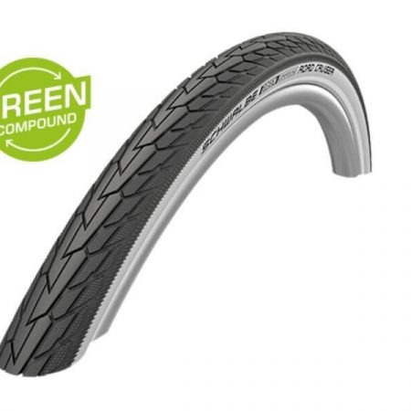 SCHWALBE ROAD CRUISER 20 x 1.75 W-WALL GREEN COMPOND TYRE - Fiido D2S Bike - ADO A16 Bike Tyre - Puncture Protective Proof Tyre