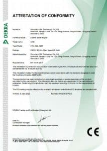 ADO E-Bike Derka Certificate for safety, reliability and performance. High performance and high quality electric bicycle in UK.