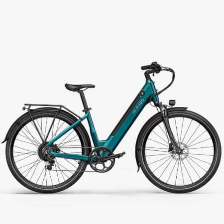 Fiido C11 Electric Bike in Emerald Blue. The best step-through ebike in UK. Click and collect from store or test ride before buying,